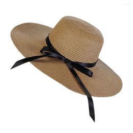 Berets Floppy Sun Hat With Wide Adjustable Beach Summer UV Protection Cap 55- 58cm