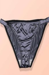 Women039s Panties Sexy Women Silk Satin Ladies Lingerie Underwear Knickers Briefs Nylon Triangle High Slit Trendy1884703