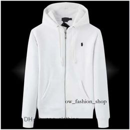 Polos Ralphs Hoodie 2023 New Fashion Design Mens Zipper Coat Loose Horse Hooded Top Clothig Asian Size Laurens 3 N4ed 328 693