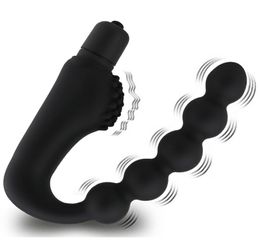 yutong Silicone 10 Speeds Anal Plug Prostate Massager Vibrator Butt Plugs 5 Beads Toys for Woman Men Adult Product Shop o6645106