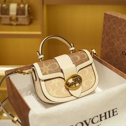 Women's 2023 New Light Luxury High Sense Handheld Saddle Bag One Shoulder Crossbody Carriage Buckle