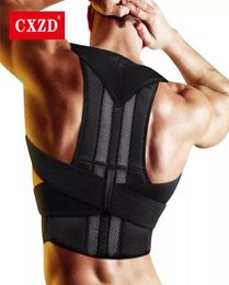 Men039s Body Shapers CXZD Men Brace Support Belt Adjustable Spine Posture Corrector Back Correction Humpback Band Lumbar Should5505329