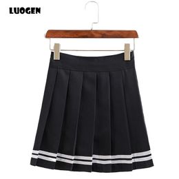 Dresses Kawaii Japanese School Girls Elastic Shorts under Skirt Women Mini Pleated Saias Sailor Jk Uniform High Waist Skirts Solid Color