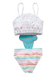 ew 2019 cute ice cream Kids Swimwear Onepiece Girls Swimsuit Kids Swim Suits Girls Bikini Kids Bathing Suits Child Sets Beachwear6336796