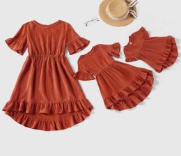 New Family Look Cute Baby Summer Dress Mother And kids Cotton Dress9059671