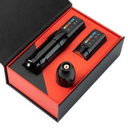 Machine Professional Wireless Tattoo Hine Kit Strong Coreless Motor 2400mah Lithium Battery Professional Rotarytattoo Pen Set