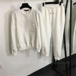 Designer Tracksuit Women Two Piece Set Sweat Suits Slim Fit Sports Pullover Sweater Jogging Pants Sports Trousers White Clothes Autumn Sweatsuit