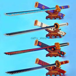 Blocks Animes Demon Yamato Swords Nichirin Knifes Blade Arms Equipage Accessories Game Model Toys Kids Kits Brick Building BlockL231223