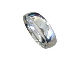 Classic male Real white Gold Colour 6mm Titanium Steel Women Men Wedding silver Ring Top Quality Do not fade Lovers Wedding Jewelry5180249