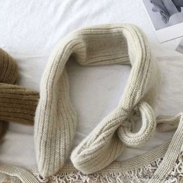 Scarves Wraps Korean Candy Color Baby Scarf Knitted Wool Warm Cross Children'S Scarves Autumn Winter Toddlers Kids Baby Boy Girl Snood Scarves