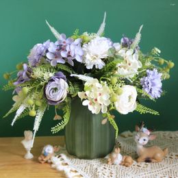 Decorative Flowers Simple Artificial Carnation Fake Flower Bouquet Wedding Decoration DLY Home Decor