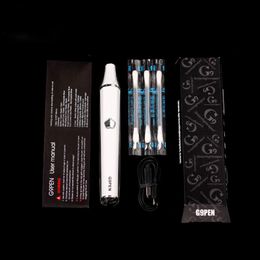 À venda G9 Pen Pen Wax Vaporizador de caneta Câmara de bobina de cerâmica DAB Kit de óleo de plataforma com ferramenta DAB Caixa de embalagem USB Charger para óleo de cera Herb Tobacco Tank Tank Starter Kit