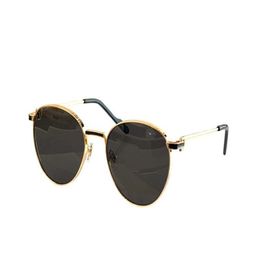 New fashion sunglasses 0335 round frame K gold frame popular and simple style versatile outdoor uv400 protection glasses246l