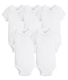 5 PCSLOT born Baby Clothing Summer Body Baby Bodysuits 100 Cotton White Kids Jumpsuits Baby Boy Girl Clothes 024M 2203016549199