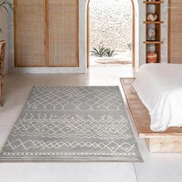 Carpets Morocco Carpet Grey Area Rug Vintage Living Room Fluffy Sofa Coffee Table Mat Soft Floor Mats Bedroom Decoration Home Geometric