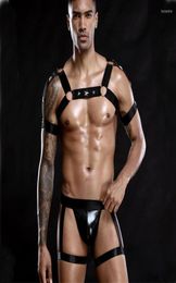 Men039s G Strings Mens Sexy Nylon Bdsm Body Bondage Harness Set Male Elastic Erotic Underwear Chest Straps Gay Costume Night Cl1975134