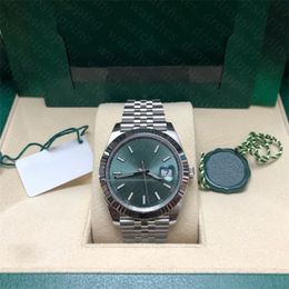 Luxury Mens Watch 41mm Movimento mecânico automático de aço inoxidável Jubileu Sappire Glass 126334 Caixa original de relógio de pulso