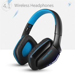 Earphones New Foldable Bluetooth Headphones Over Ear HiFi Stereo Wireless Headset Soft Earmuffs with Mic and Wired Mode for PC/Cell Phones/