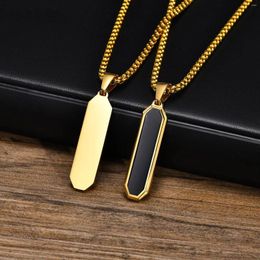 Pendant Necklaces Stainless Steel Simple Personalised Geometric Necklace Men Fashion Punk
