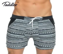 Taddlee Brand Men Beach Board Shorts Boxer Trunks Swimwear Traditional Basic Plus Big Size XXL High Rise Swimsuits Bathing6237129