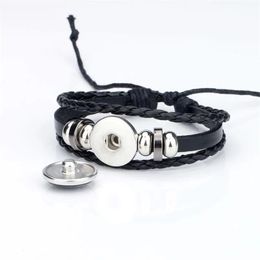 Bangle blank sublimation bracelets fashion women black rope bracelet hot transfer printing button Jewellery consumables 12pcs/lot