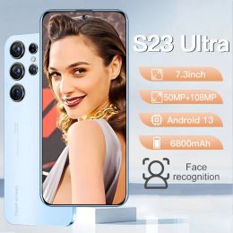 Original Global S23+ Ultra 7.3inch HD Screen Smartphone Android 13 108MP Camera NFC16GB+ 1TB 6800mAh 5G Mobile Phone Unlock