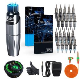 Machine Dragonhawk Mast Tour Tattoo Pen Hine Set Kit Motor Rotary Pen Power Cartridge Needles Supplies