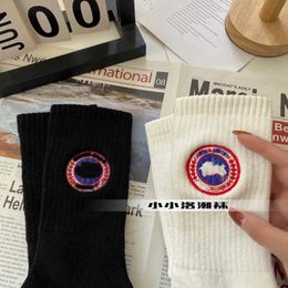 Socks & Hosiery designer Winter Thickened Towel Sock Canadian Goose Embroidered Couple Long Sleeve Plush Sports with Snow Boots