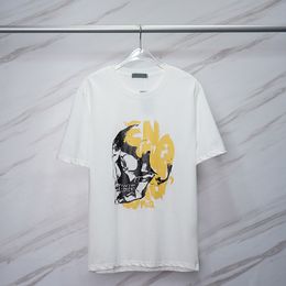 Designer T-shirt Summer loose Anti-Shrink Sports MAQUEE 727285QUZ220900 Mens Shirt Watercolour Graffiti Cotton knit T-shirt Size S-2XL