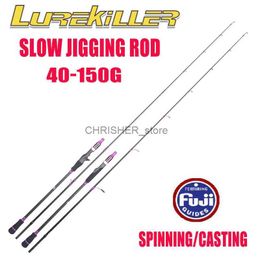 Boat Fishing Rods Lurekiller Slow Rider Slow Jigging Rod 1.91m Pe 0.8-2.5 Jig Weight 40-150g Saltwater Ocean Boat Rod Spinning/Casting RodL231223