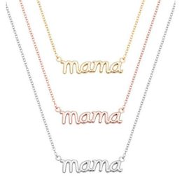 Small Mama Mom Mommy Letters Necklace Stamped Word Initial Love Alphabet Mother Necklaces for Thanksgiving Mother's Day Gifts247e