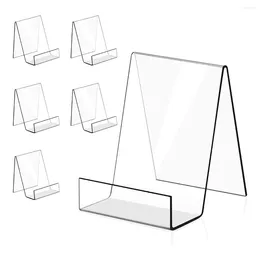 Jewelry Pouches 6PACK Acrylic Book Stand Clear Display Easel Holder For Displaying Picture Books Music Sheets(Large)