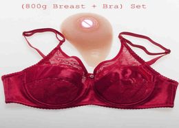 Classic Curved Nude Silicone Boobs Sexy Lace and Satin Pocket Bra dresser Mastectomy Breast With Bra Set G12273927849