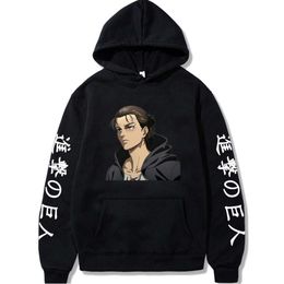 Hot Sale Attack on Titan Anime Hoodies Final Season Eren Yeager Pullovers Haruku Graphic Sweatshirts Casual Hip Hop Streetwear