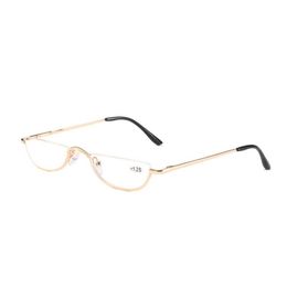 Sunglasses Cat Eye Reading Glasses Women Men Metal Half Frame Presbyopic Eyeglasses Female Male Semi Rimless Hyperopia Spectacles2656