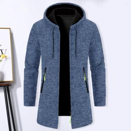 Men's Sweaters High-quality Fabric Men Sweater Stylish Hooded Zipper Cardigan For Thickened Medium Length Fall/winter Autumn/winter