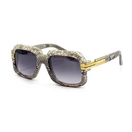 Fashion CAZ Mens Sunglasses Designer Womens Dark Green Snake Pattern Decorative Glasses Frame Couples Ornamental Tea Summer outdoo2542