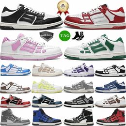 Designer Men Athletic Shoes Skelet Bones Runner Women Men Sports Shoes Retro Sneakers Skel Top Low Casual Shoes Genuine Leather Lace Up Trainer Basketball Shoes M24