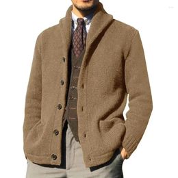 Men's Sweaters Winter Men Long Sleeve Sweater Vintage Lapel Cardigan Button Knit Jacket Tide Warm Coat Knitted Outwear