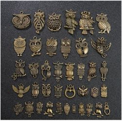 Vintage Mixed 20pcs Metal Owl Birds Animal Charms Beads Handmade Diy For Bracelet Pendant Crafts Jewelry Making jllPzJ9527930