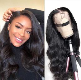 Silky Straight 360 Full Lace Front Human Hair Wigs Pre Plucked Natural Black Colour With Baby Hair4230951