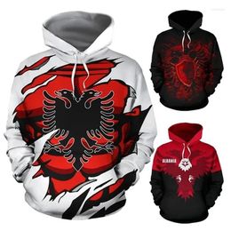 Men's Hoodies Est Fashion 3D Print Albania Armour Hooded Sweatshirts For WomenMen Streetwear Baggy Trendy Unisex High Quality Tops