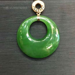 China Style Jade Jewellery Wholesale Price Green High Quality Natural Hetian Jasperite Charm Pendant Gold