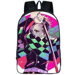 Kamado Tanjirou backpack Demon Slayer daypack Kimetsu no yaiba school bag Anime packsack Print rucksack Picture schoolbag Photo day pack