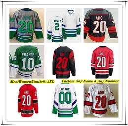 Sebastian Aho Hockey Jersey Martin Necas Seth Jarvis Michael Bunting Teuvo Teravainen Brady Skjei Stefan Noesen Brent Burns Andrei Svechnikov Staal Fast HURRICANE