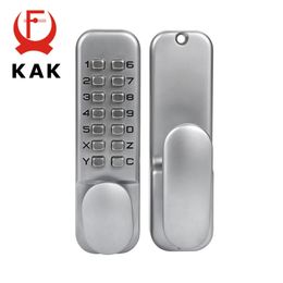 KAK Zinc Alloy Keyless Door Lock Mechanical Combination Lock Safety Door Lock Code Lock for Home Handle Door Hardware 3 Color 231222