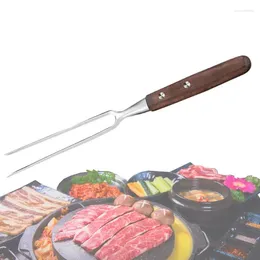 Forks 12.2 Inches BBQ Fork Stainless Steel Outdoor Barbecue Tools Multipurpose Heat Insulation Anti Scalding Kitchen