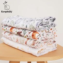 Kangobaby My Soft Life All Season Fashion Premier Quality Baby Muslin Swaddle Blanket Cotton born Wrap Infant Quilt 231222