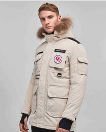 Designer Jacket JND E DITU MKLE MK meng Luxury Winter Outdoor Table Down Mens Womens Raccoon Dog Hair Thickened Medium Long Casual3599873