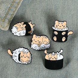 Cartoon Blanket Cat Model Collar Brooches Cute Animal Cup Alloy Paint Pins For Unisex Cowboy Backpack Skirt Anti Light Buckle Badg2913